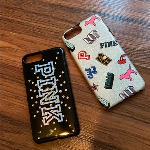 Pink Phone cases for Iphone 7+ - hardly used